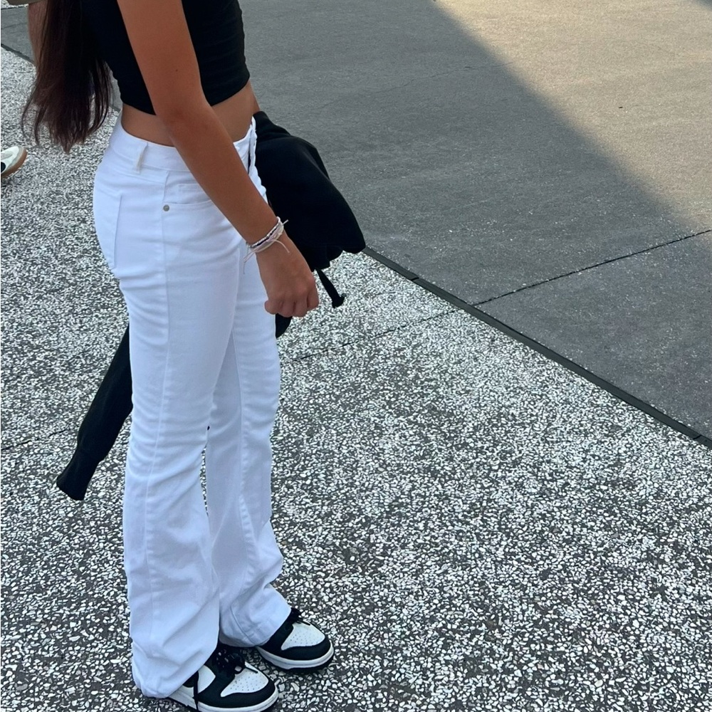 Sincerely Jules White Flare Wide Leg Jeans